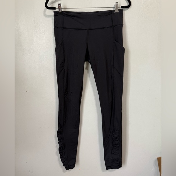 Lululemon Speed Tight Ruching Detail Leggings Size 8 - Picture 1 of 7